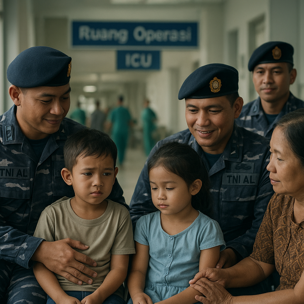Ibu Prajurit TNI AL di Surabaya Menjalani Operasi, Anak-Anak Dijaga oleh 'Keluarga Besar' Korps