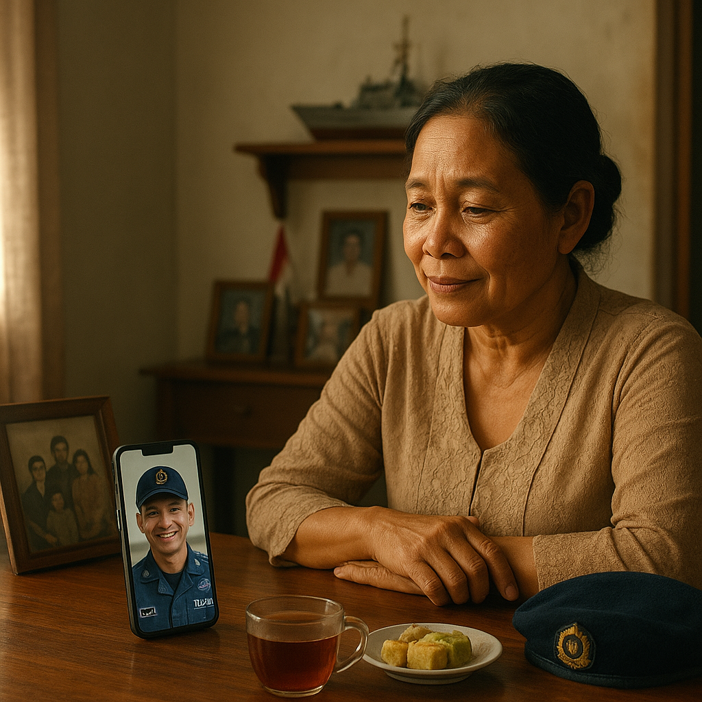 Ibu Prajurit TNI AL Menjaga Tradisi Keluarga meski Anak Bertugas Jauh