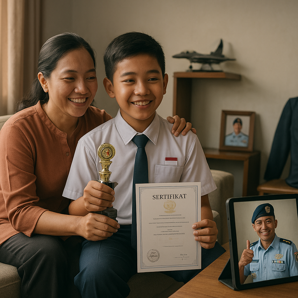 Anak Prajurit TNI AU Raih Prestasi Akademik, Dedikasi Ayah di Medan Tugas Jadi Inspirasi