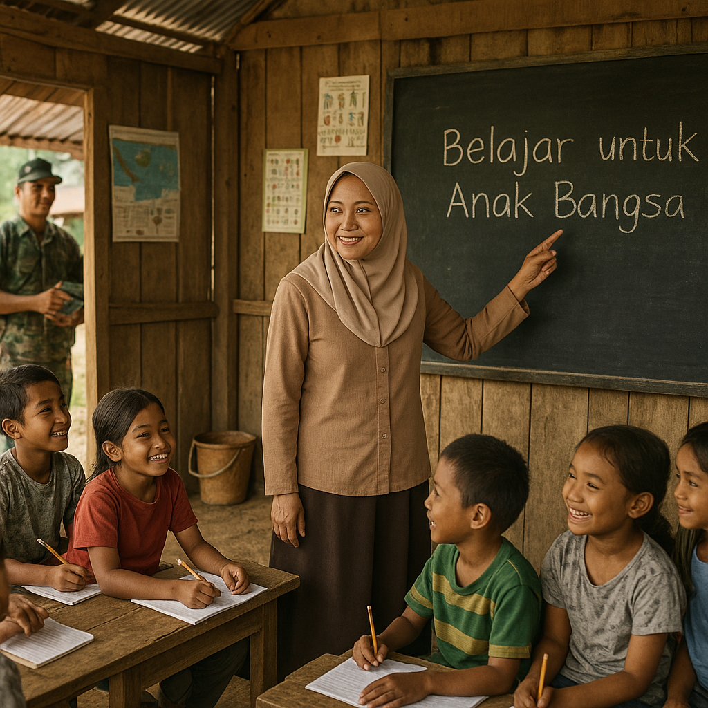 Istri Prajurit TNI AD Mengajar di Desa Terpencil, Berbagi Ilmu demi Anak Bangsa