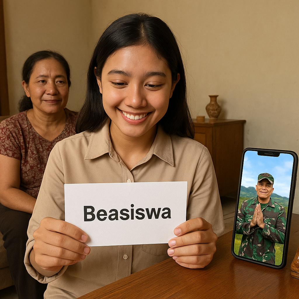 Anak Prajurit TNI AD Raih Beasiswa ke Jepang Berkat Doa Ayah di Medan Tugas