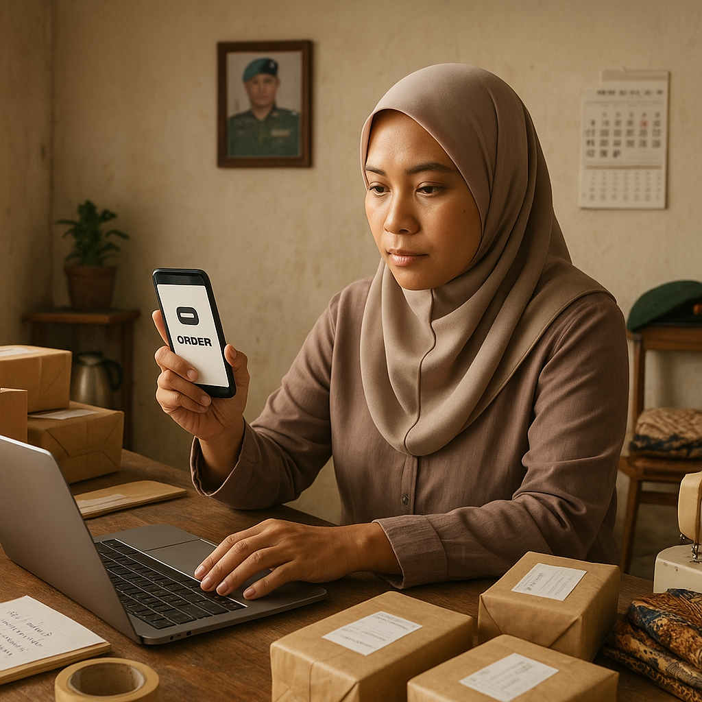 Istri Prajurit TNI yang Menjalani Bisnis Online untuk Menopang Ekonomi Keluarga