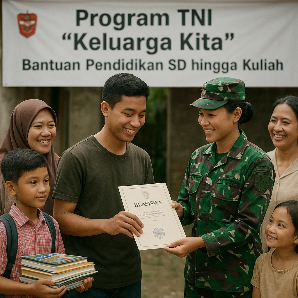 Program TNI 'Keluarga Kita': Anak Prajurit dapat Bantuan Pendidikan hingga Kuliah
