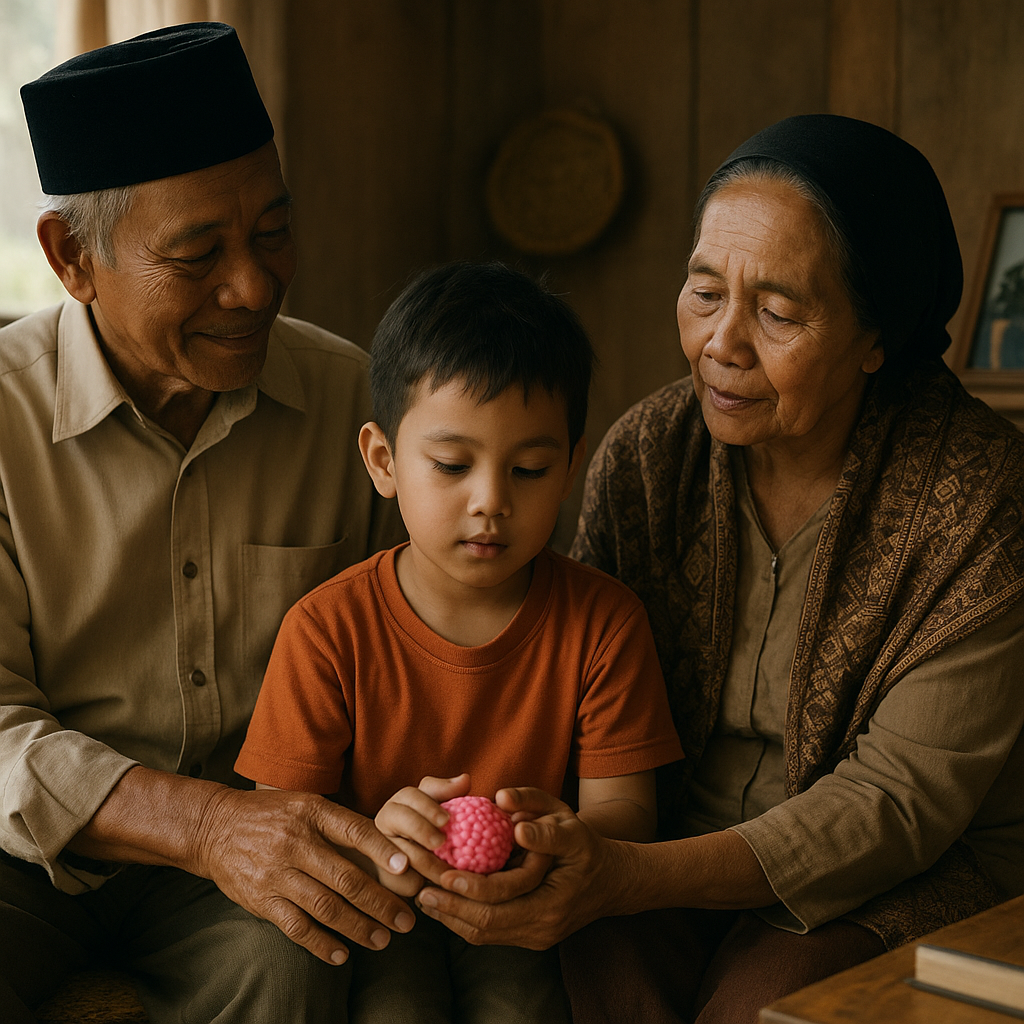 Kakek-Nenek Prajurit TNI Rawat Cucu Autis dengan Penuh Kasih Saat Orangtuanya Tugas