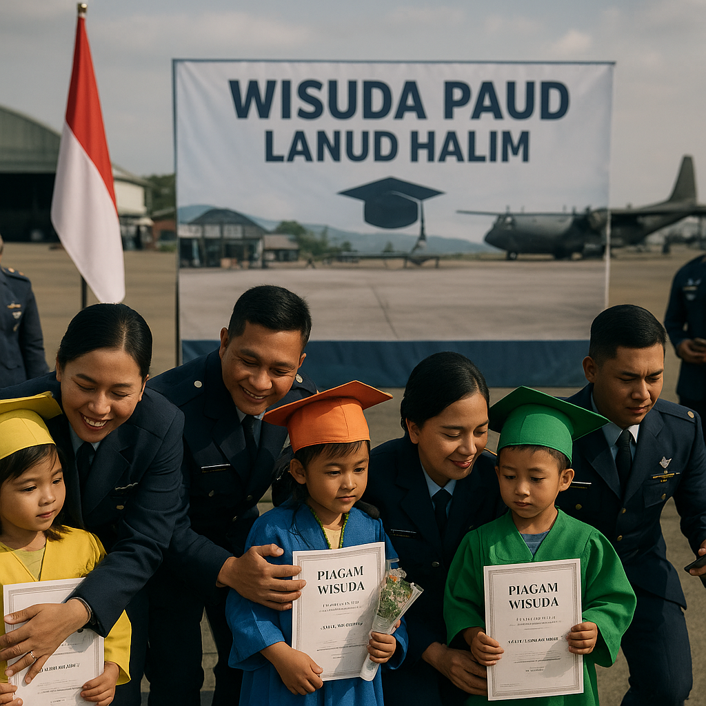 Upacara Wisuda PAUD di Lanud Halim, Anak-anak Prajurit TNI AU Rayakan Prestasi dengan Orang Tua yang Sibuk Bertugas