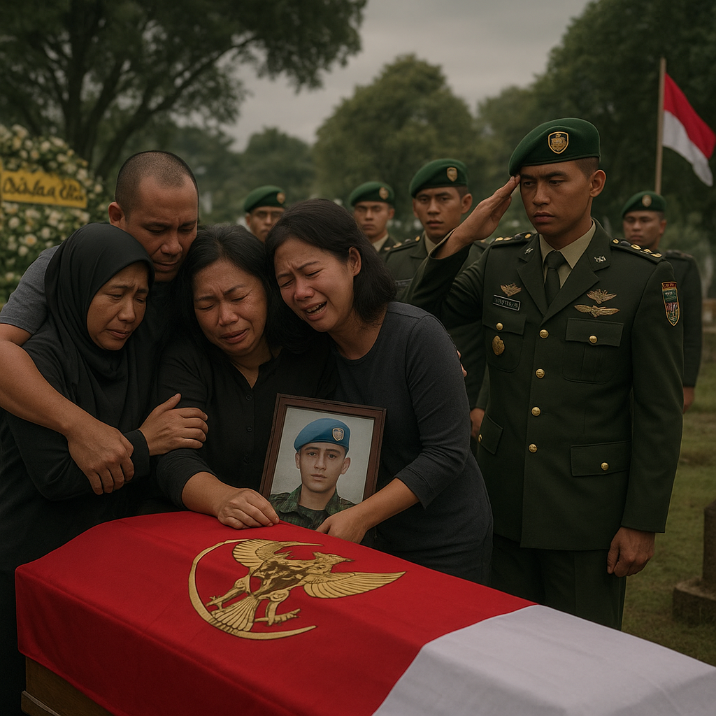Isak Tangis Iringi Pemakaman Praka Rico Pramudia, Prajurit TNI yang Gugur di Lebanon