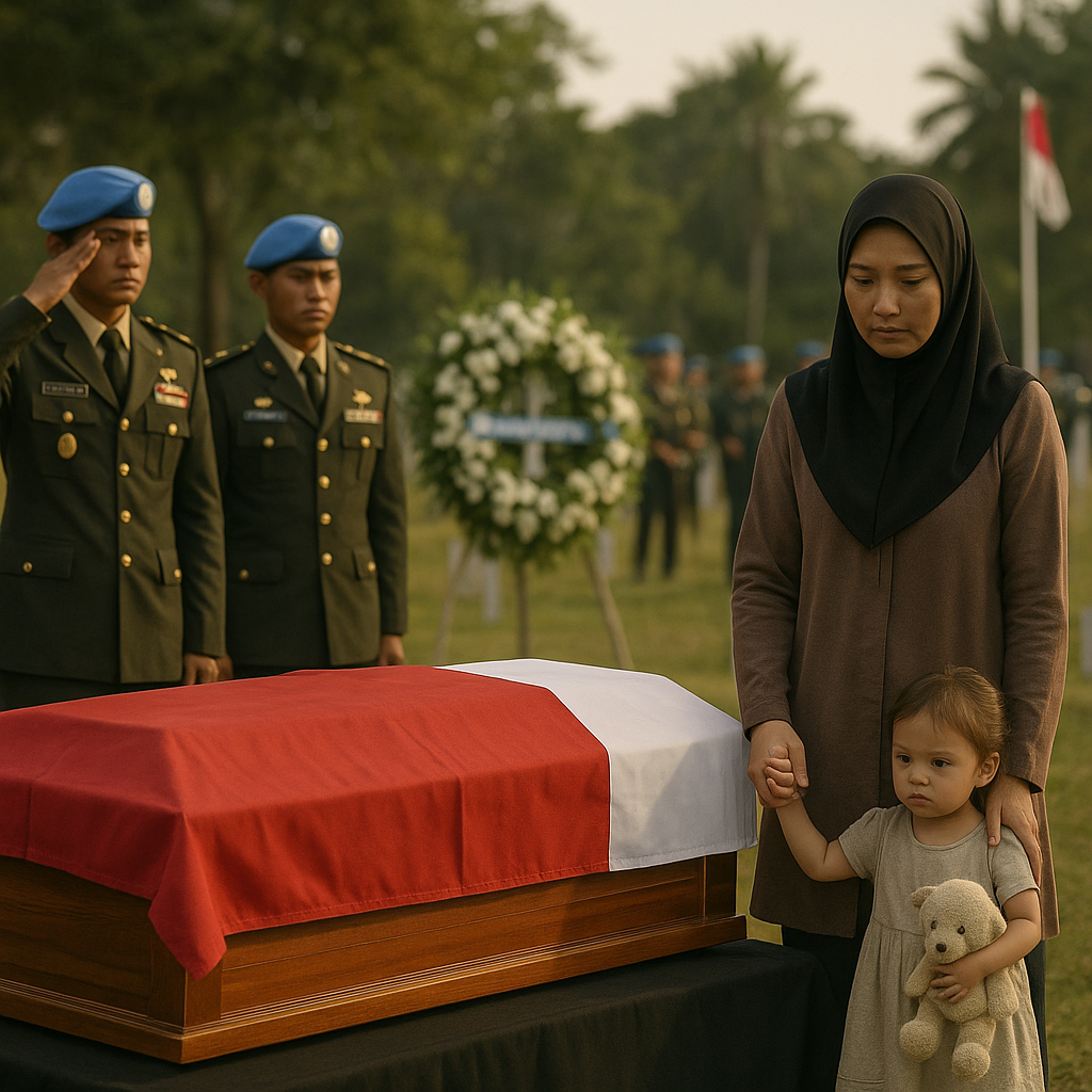 Kopda Anumerta Rico Pramudia Tinggalkan Istri dan Anak Balita Setelah Gugur di Misi PBB