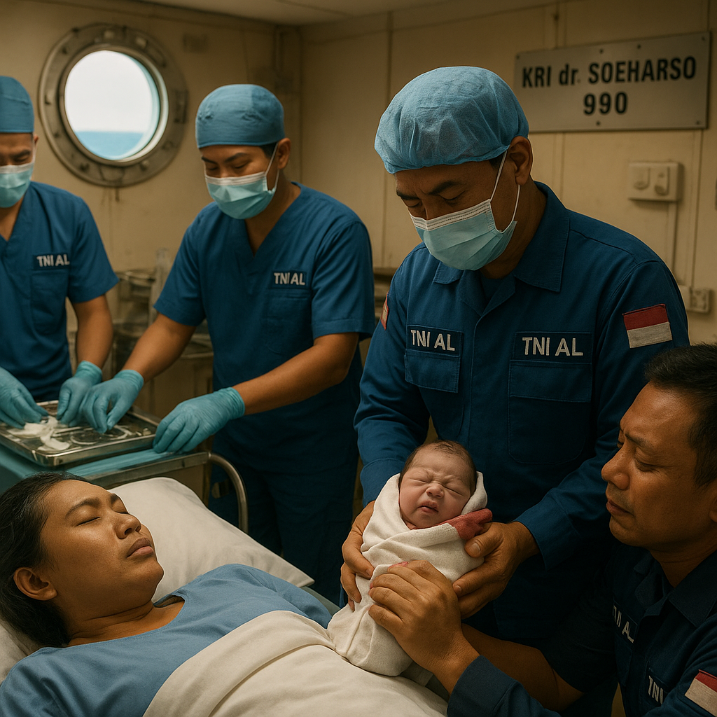 Kisah Haru TNI AL Bantu Kelahiran Anak di Kapal, Dokter Jadi Bidan Dadakan di Laut Lepas