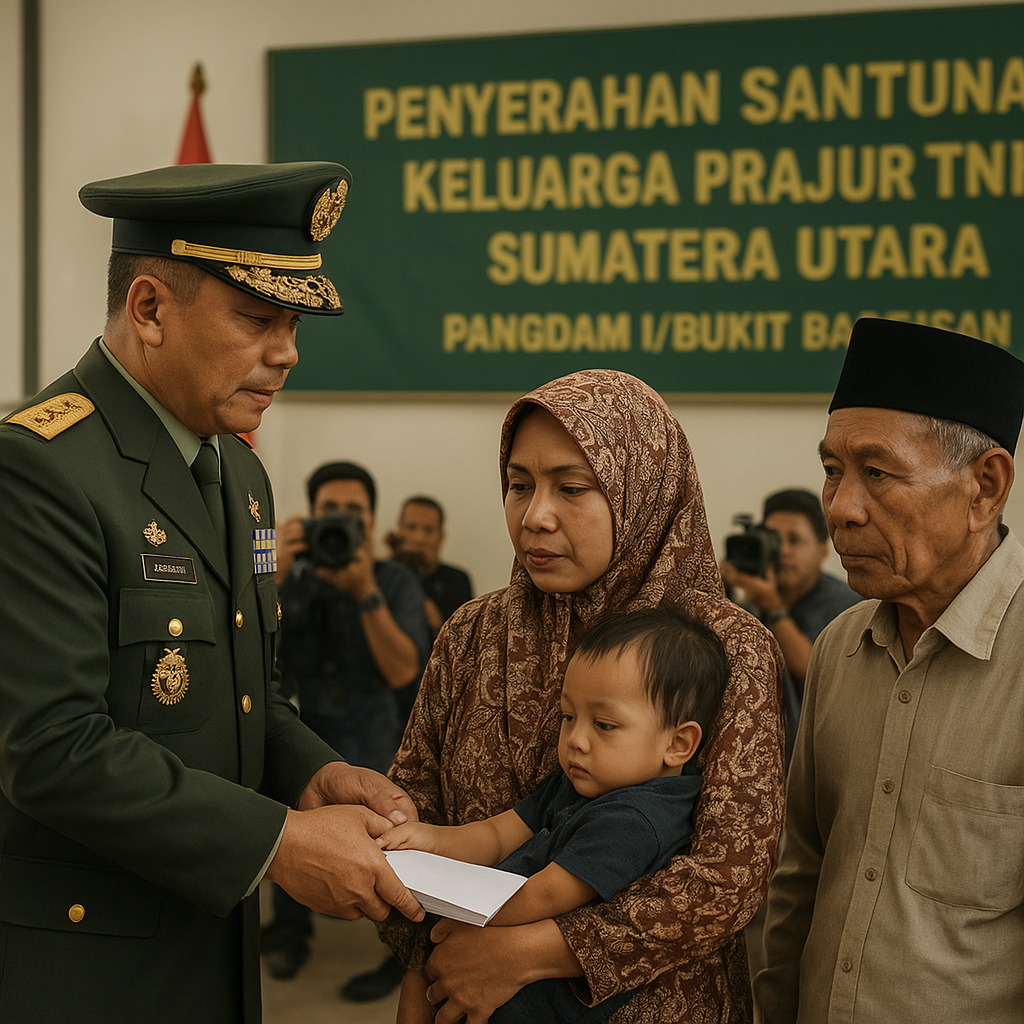 Keluarga Prajurit TNI di Sumut Terima Santunan, Pangdam: Bentuk Perhatian Negara