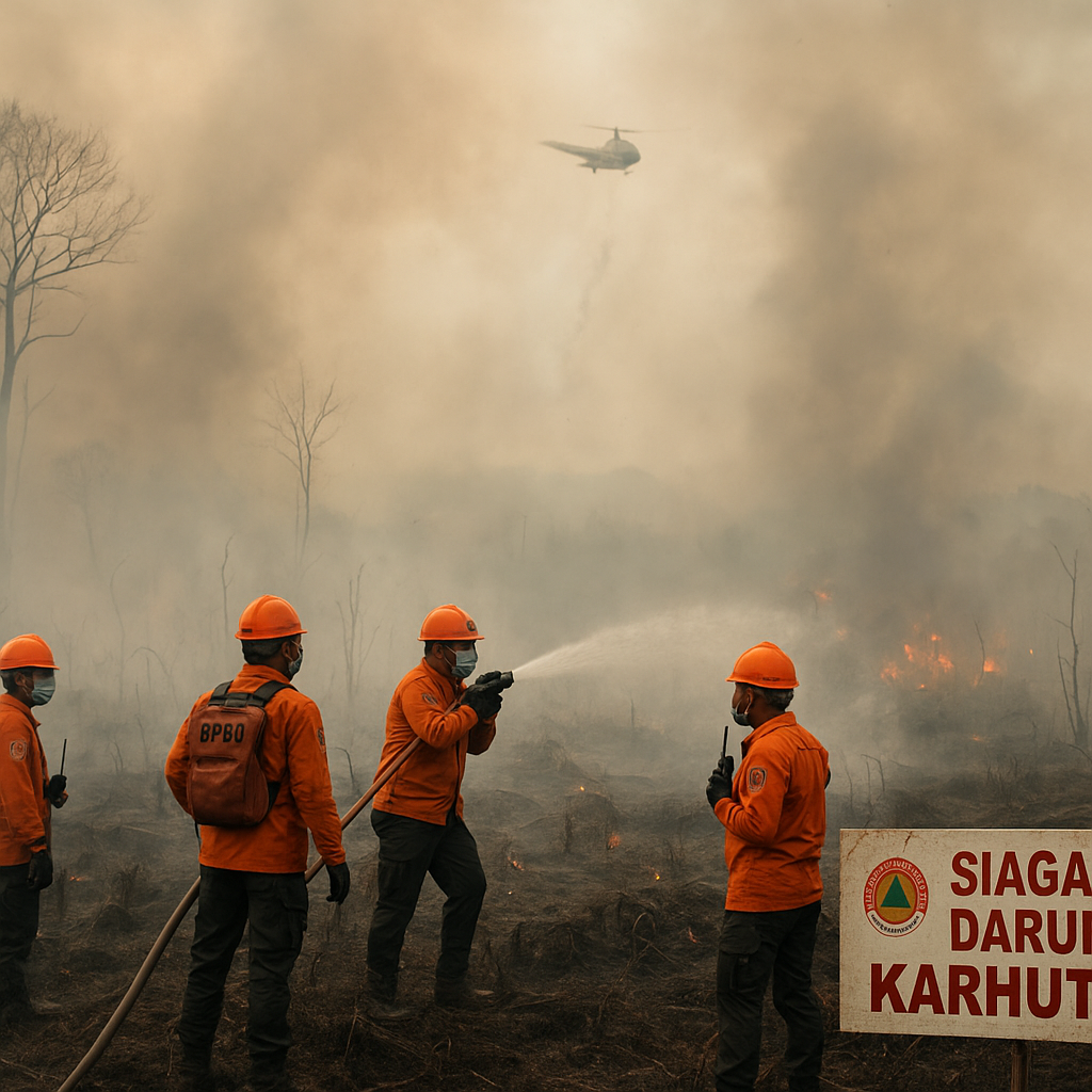 Kebakaran Hutan dan Lahan Karhutla Mulai Landa Sejumlah Titik di Riau, Siaga Darurat Dikeluarkan
