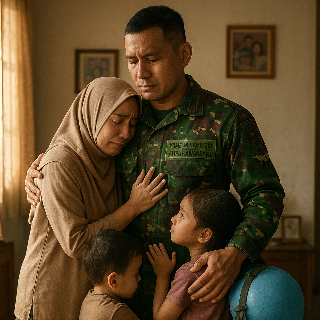 Derita Keluarga Prajurit Yonif Mekanis 203/Arya Kamandanu Ditinggal ke Lebanon