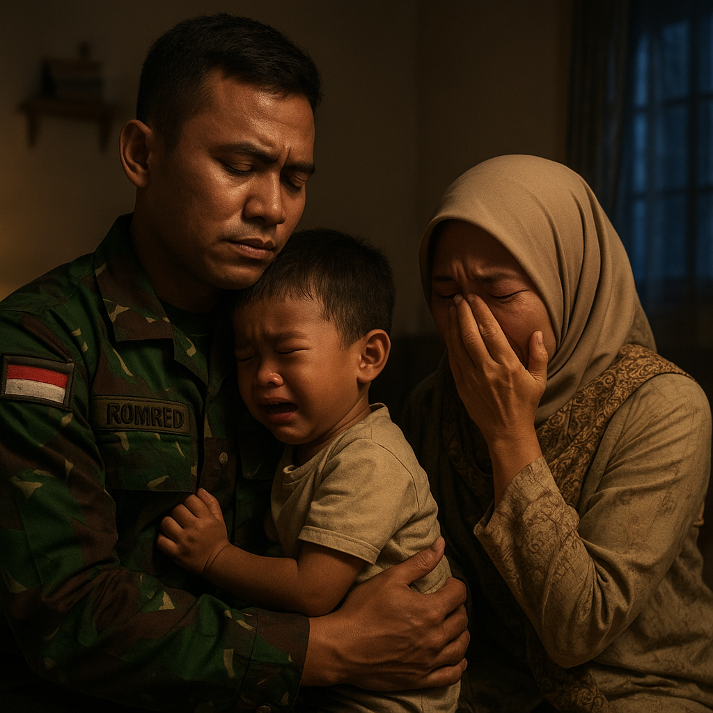 Air Mata, Momen Hari: Kisah Haru Siluman Keluarga Prajurit TNI di Malam Anak