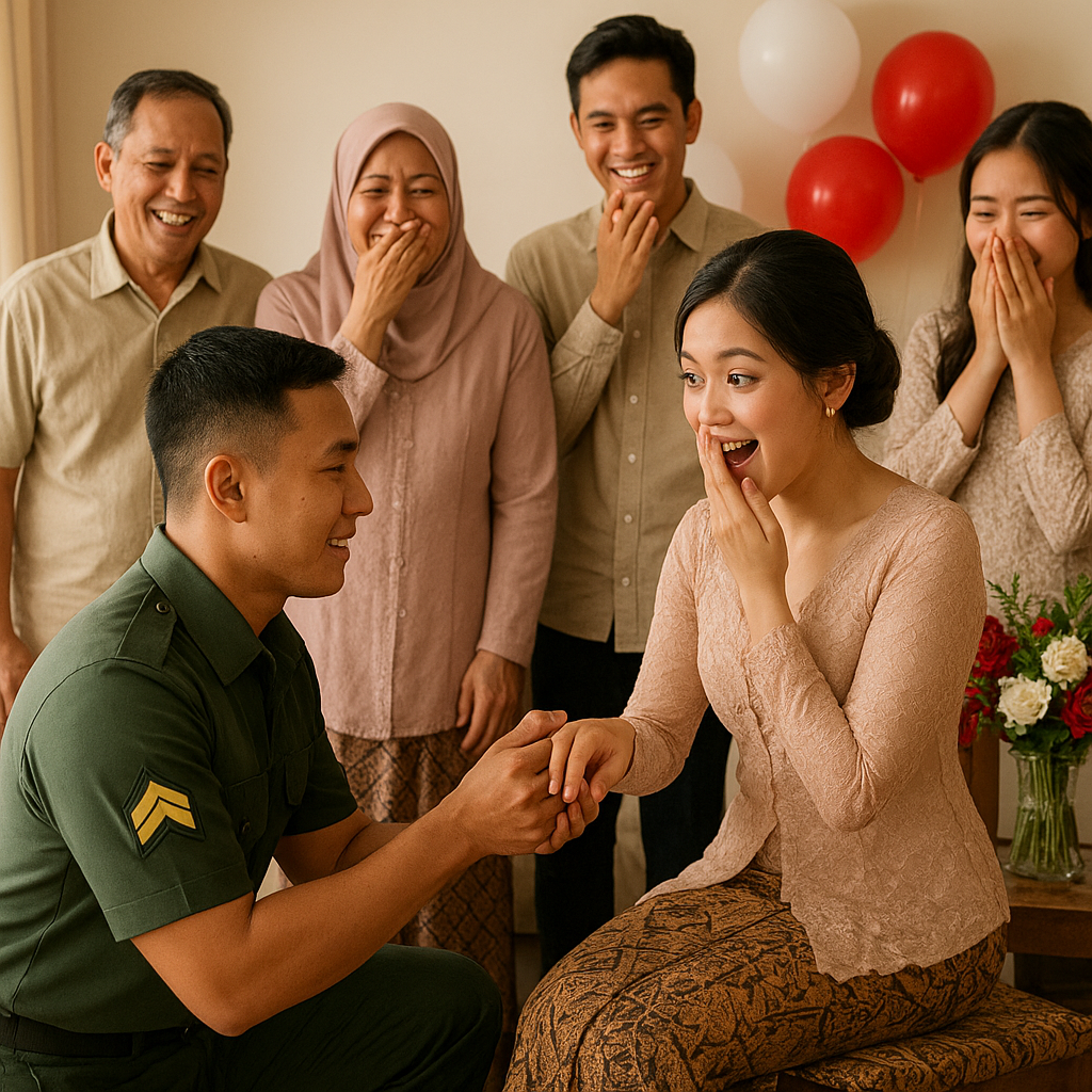 Prajurit TNI AD Siapkan Kejutan Pernikahan untuk Tunangan yang Menunggu 4 Tahun