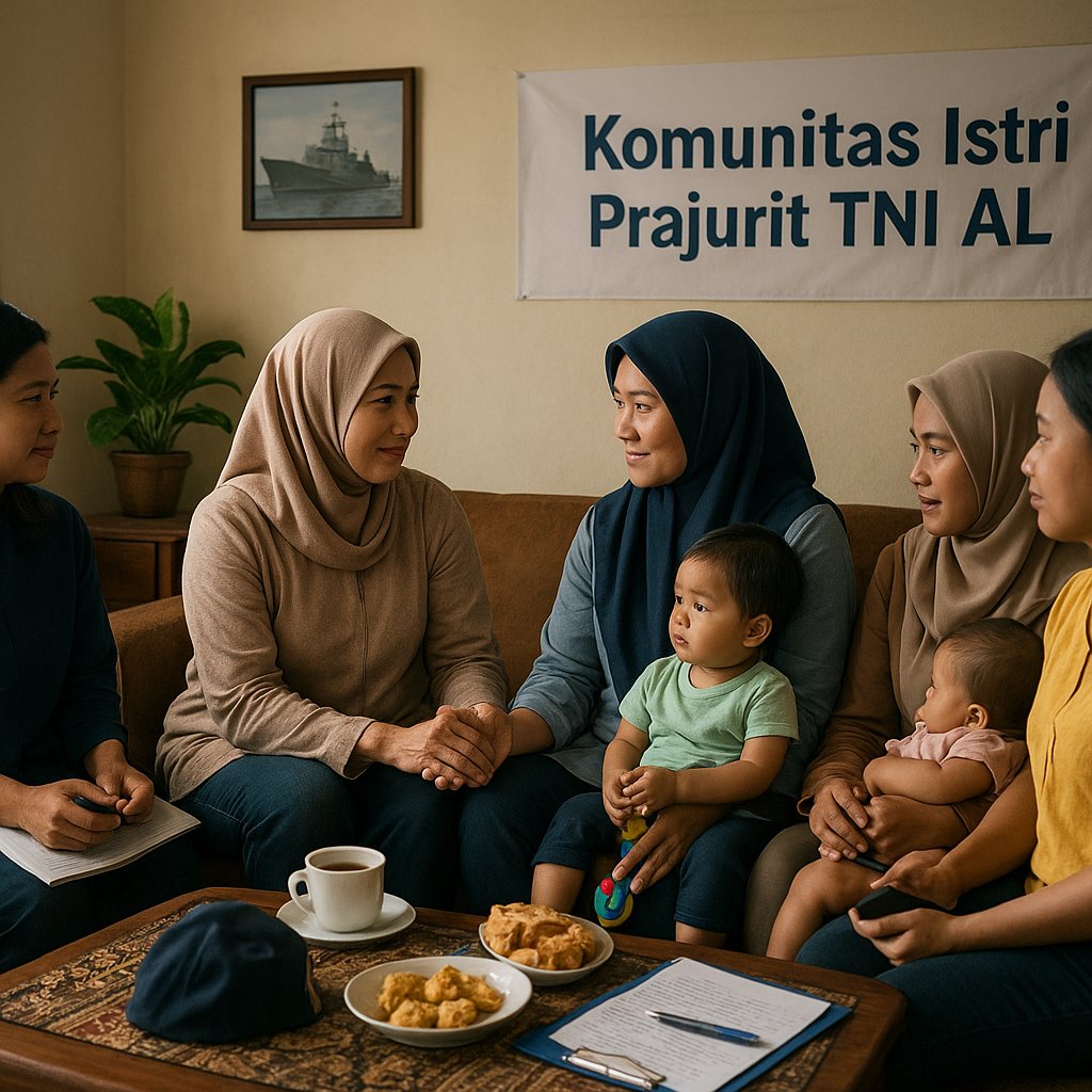 Keluarga Prajurit TNI AL Ditinggalkan Bertugas, Komunitas Istri Prajurit Saling Menguatkan