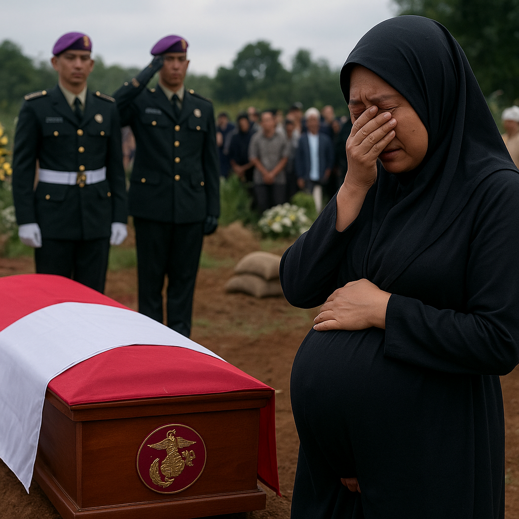 Longsor Cisarua, Tangisan Istri Iringi Pemakaman Prajurit Marinir Praka Hamid
