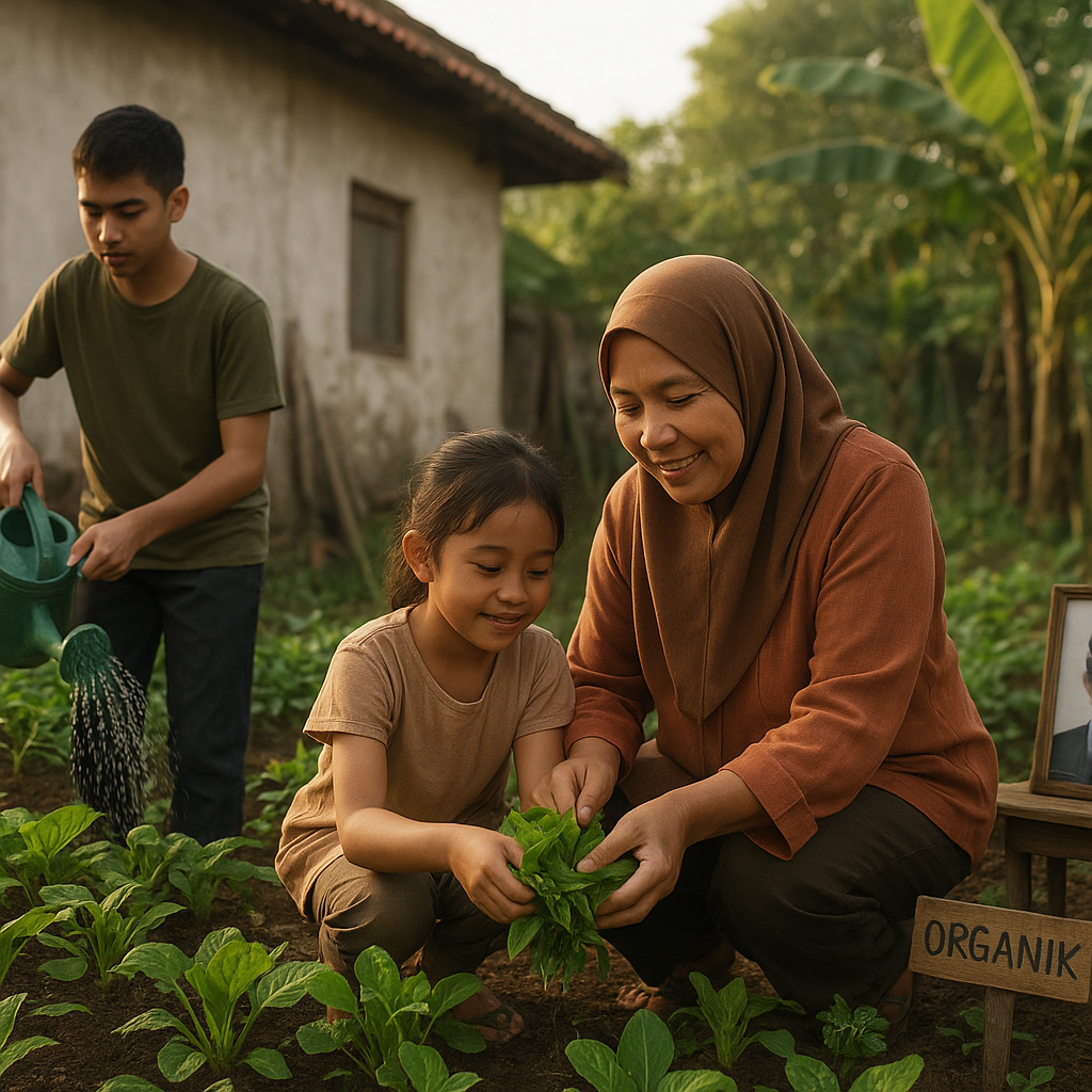 Mendiang Ayah Prajurit TNI AL Dikenang Lewat Kebun Sayur yang Ditanamnya, Menjadi Sumber Ketahanan Pangan Keluarga