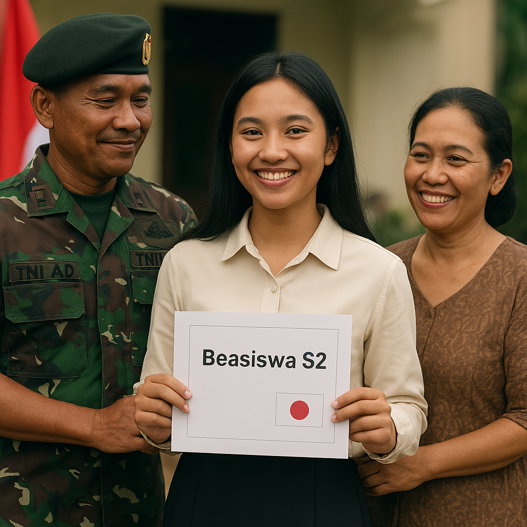Anak Prajurit TNI Penerima Beasiswa Unggulan Berkat Prestasi dan Ketekunan