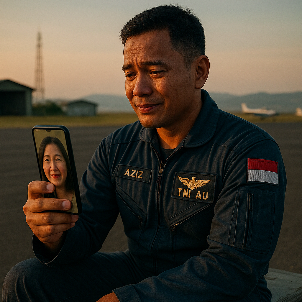 Kejutan Valentine dari Prajurit TNI AU untuk Istri, Kirim Video Pesan dari Pangkalan Udara Terpencil