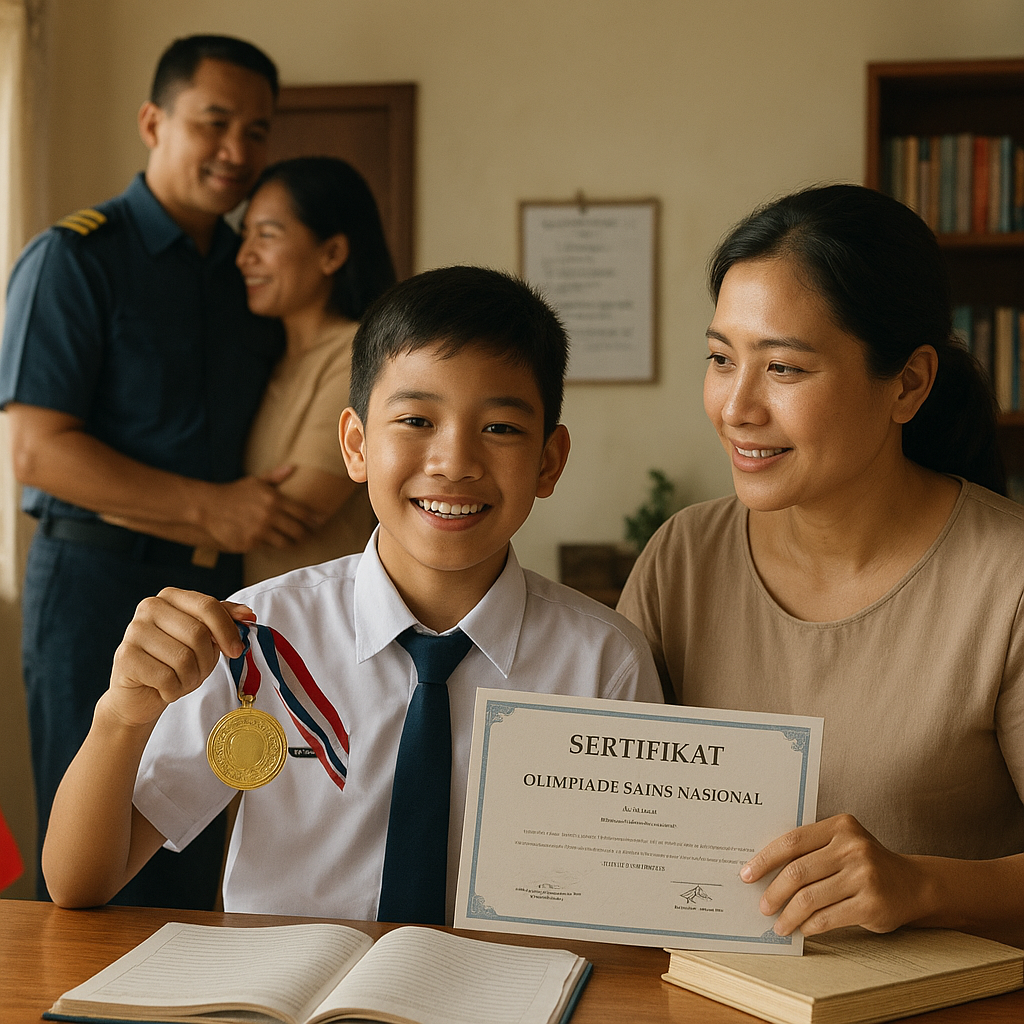 Anak Prajurit TNI AL Juara Olimpiade Sains Nasional, Dedikasi Ibu sebagai Guru Pengganti