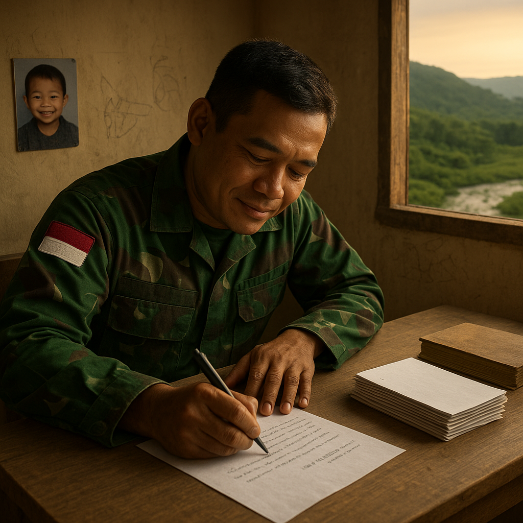 Prajurit TNI AD Menulis Surat Harian untuk Anaknya selama Penugasan Perbatasan, Kini Dibukukan sebagai Inspirasi
