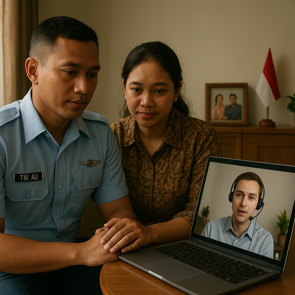Prajurit TNI AU dan Istri Menjalani Sesi Konseling Keluarga Online selama Penugasan Jarak Jauh, Dukungan dari Psikolog Satuan