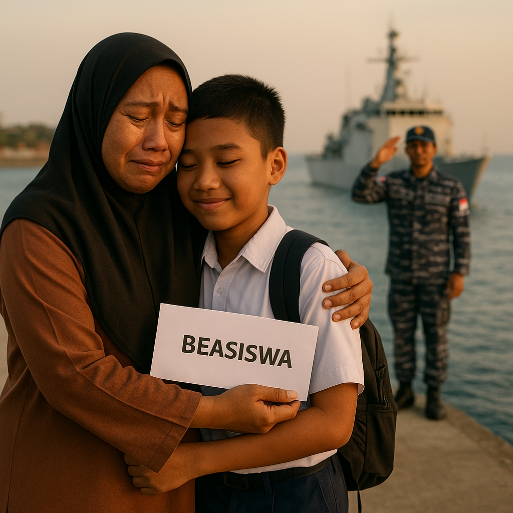 Anak Prajurit TNI AL Raih Beasiswa, Dedikasi Ayah di Kapal Perang Jadi Motivasi