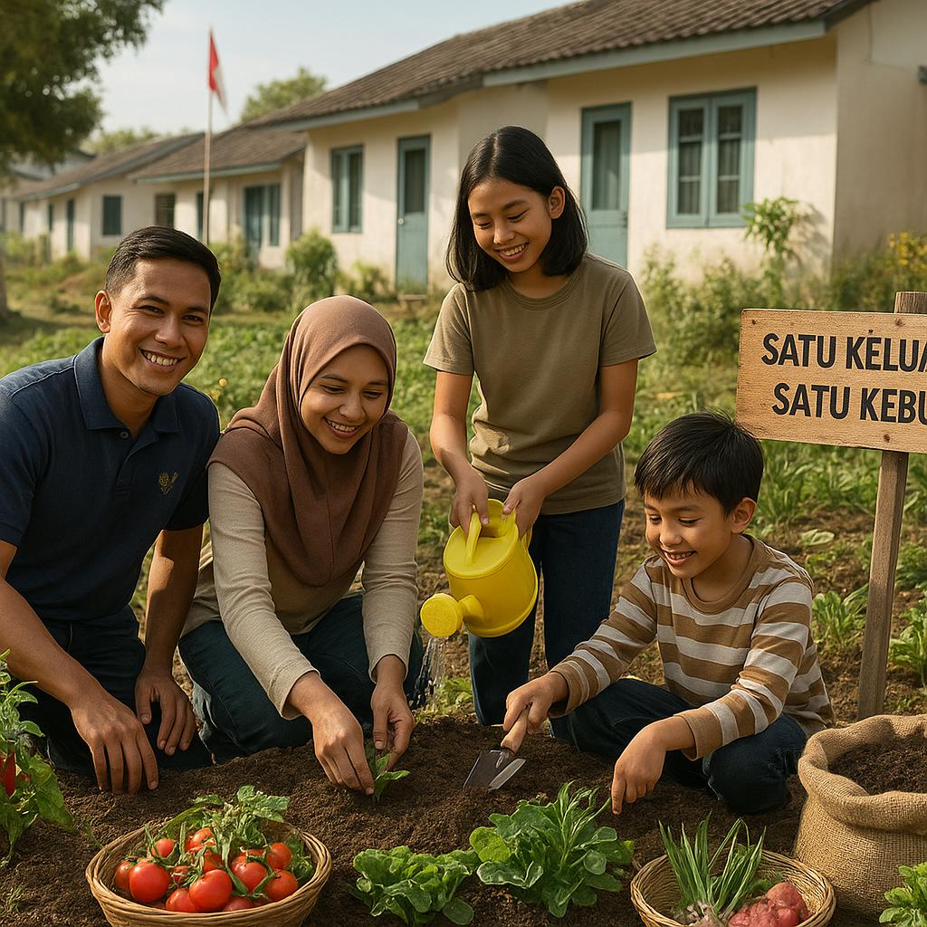 Program 'Satu Keluarga Satu Kebun' di Kompleks Prajurit, Tingkatkan Ketahanan Pangan dan Kerja Sama
