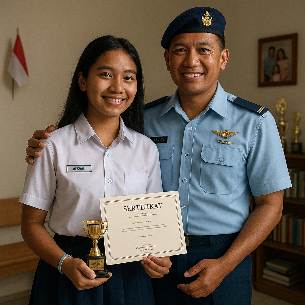 Semangat Anak Prajurit TNI AU Penderita Thalassemia Raih Prestasi Akademik Gemilang