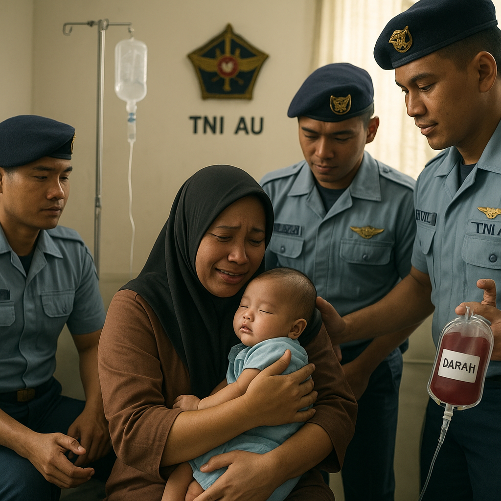 Donor Darah Prajurit TNI AU Selamatkan Nyawa Bayi dari Keluarga Prajurit Lain, Ikatan Solidaritas di Lanud Halim