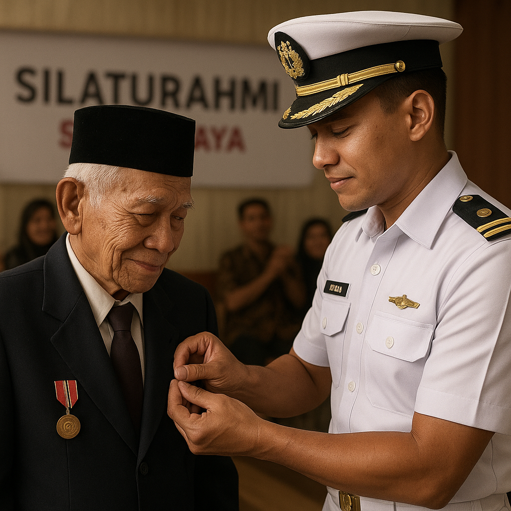 Kakek Veteran & Cucu Prajurit TNI AL Berjumpa di Acara Silaturahmi, Warisan Nilai Kebangsaan dalam Satu Keluarga
