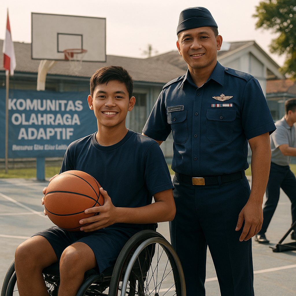 Anak Prajurit TNI AU dengan Disabilitas Rintis Komunitas Olahraga Adaptif, Didukung Penuh oleh Rekan Ayahnya
