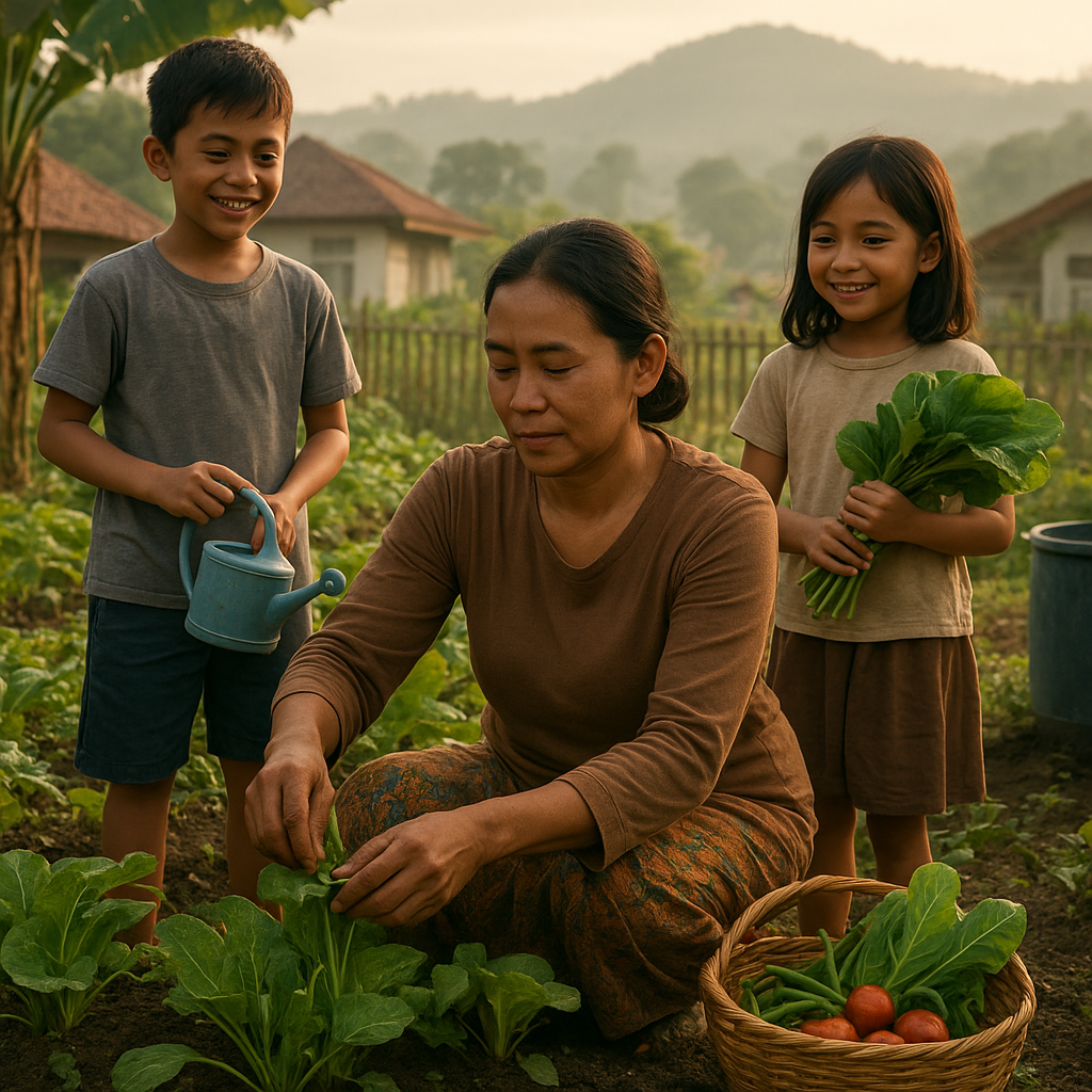 Kisah Perjuangan Janda Prajurit TNI yang Berhasil Mengolah Kebun Sayur Demi Menafkahi Anak