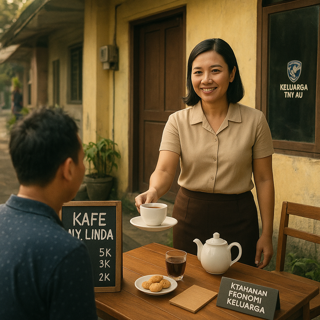 Istri Prajurit TNI AU Membuka Kafe Mini sebagai Bentuk Ketahanan Ekonomi Keluarga