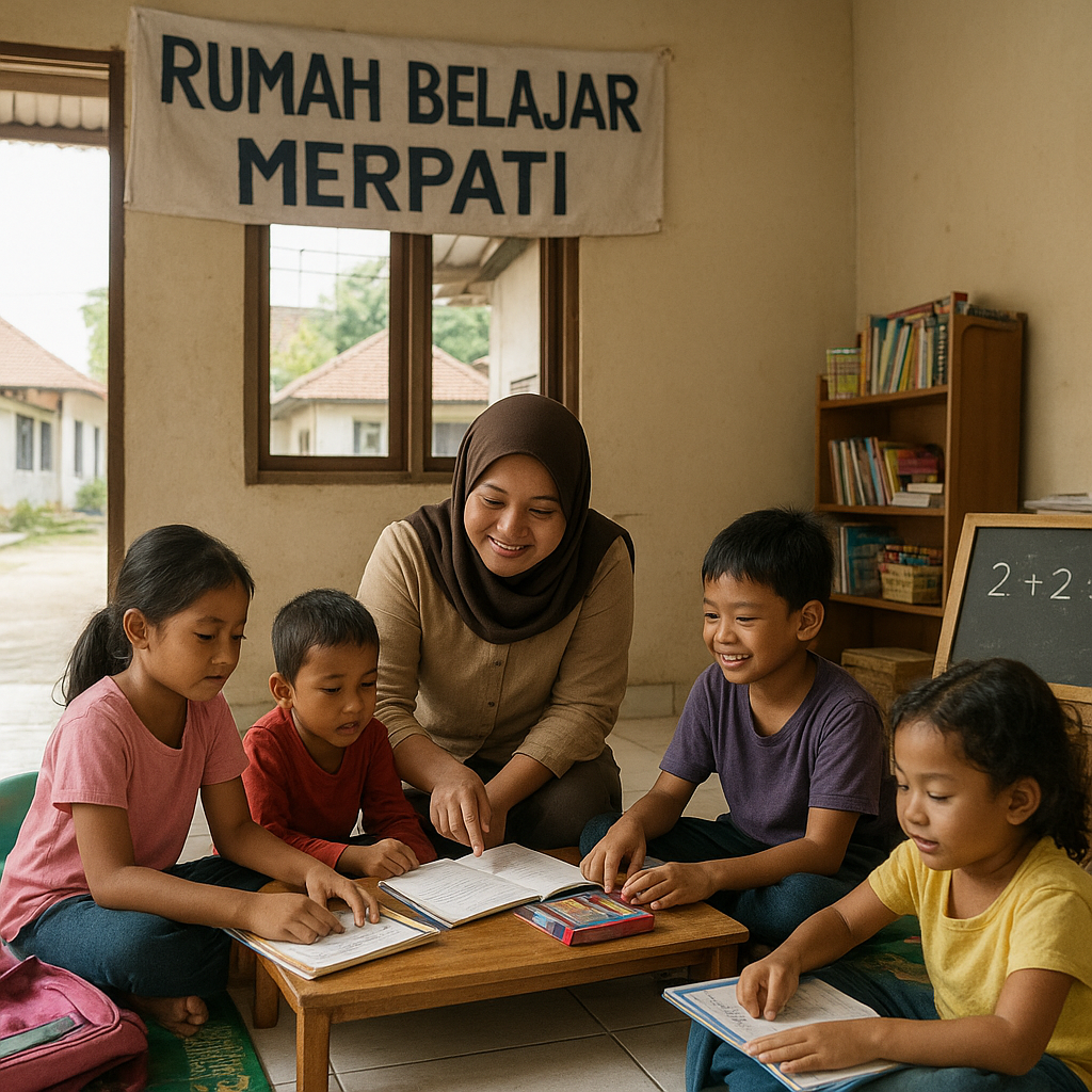 Rumah Dinas TNI AU Jadi Tempat Belajar Gratis untuk Anak-anak Lingkungan Sekitar