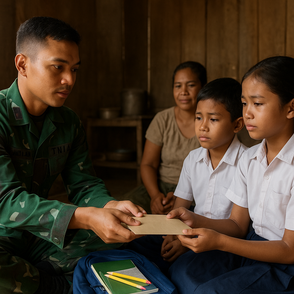 Prajurit Muda TNI AD Asal NTT Rela Gajinya untuk Sekolahkan Adik-adik