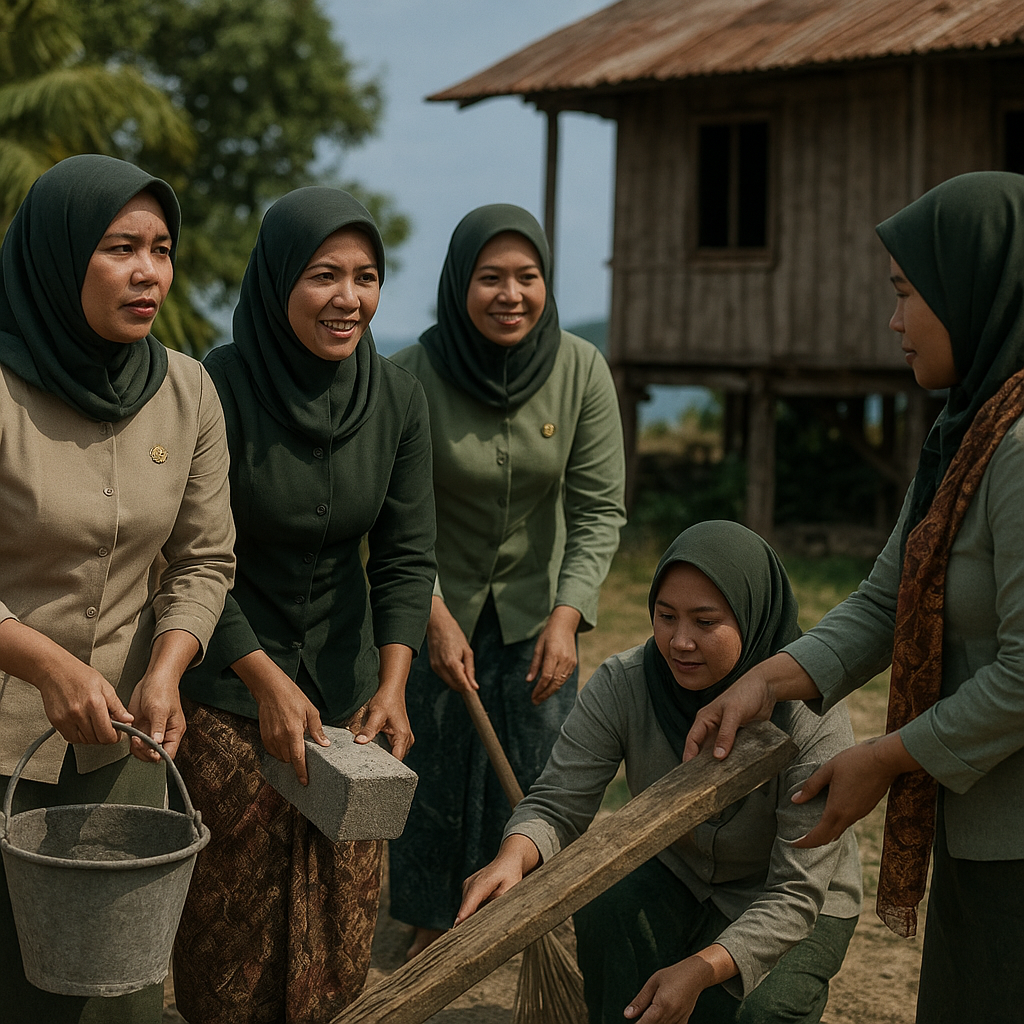 Ketangguhan Istri Prajurit di Balik Kesuksesan TMMD 128 Selayar