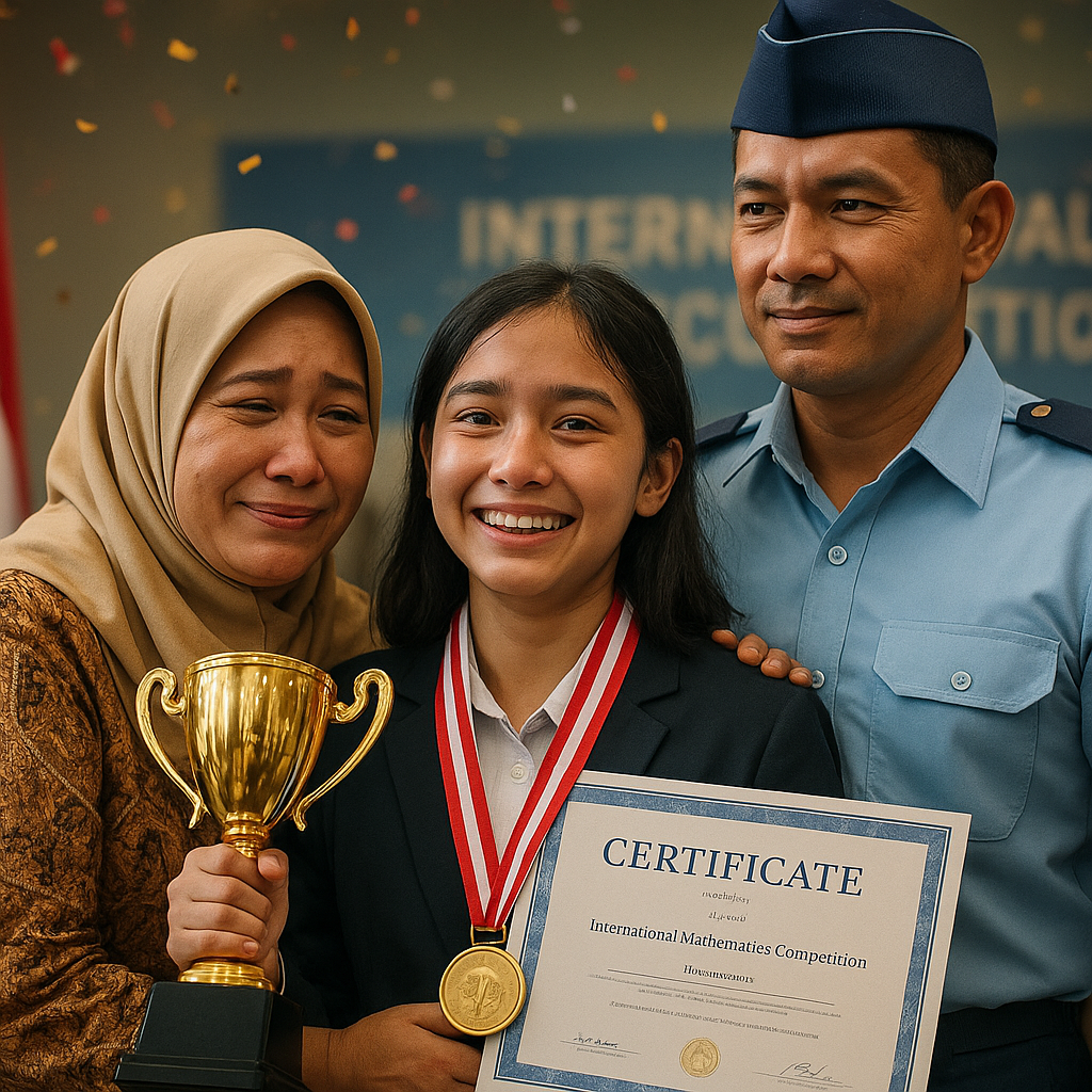 Anak Prajurit TNI AU yang Berhasil Menjadi Juara Lomba Matematika Internasional: "Ini untuk Mama yang Selalu Mendampingi"