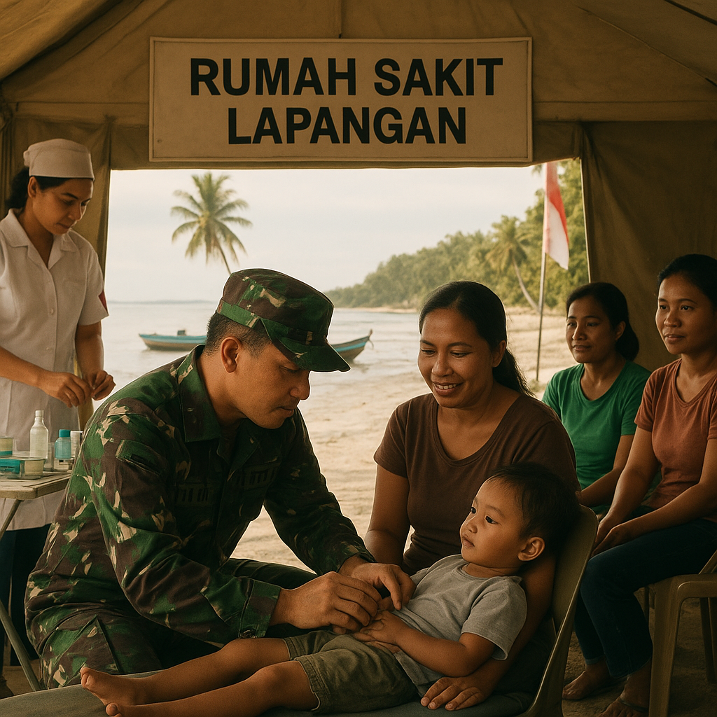 TNI AD Bangun Rumah Sakit Lapangan untuk Keluarga Prajurit di Daerah Terpencil, Istri dan Anak Kini Mudah Berobat