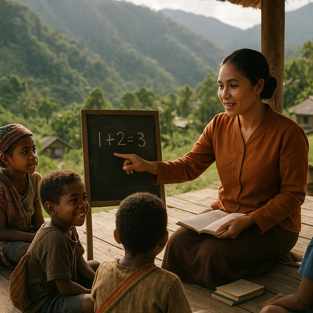 Menjadi Guru di Kampung Sendiri: Kisah Istri Prajurit yang Mengajar Anak-anak di Pedalaman Papua