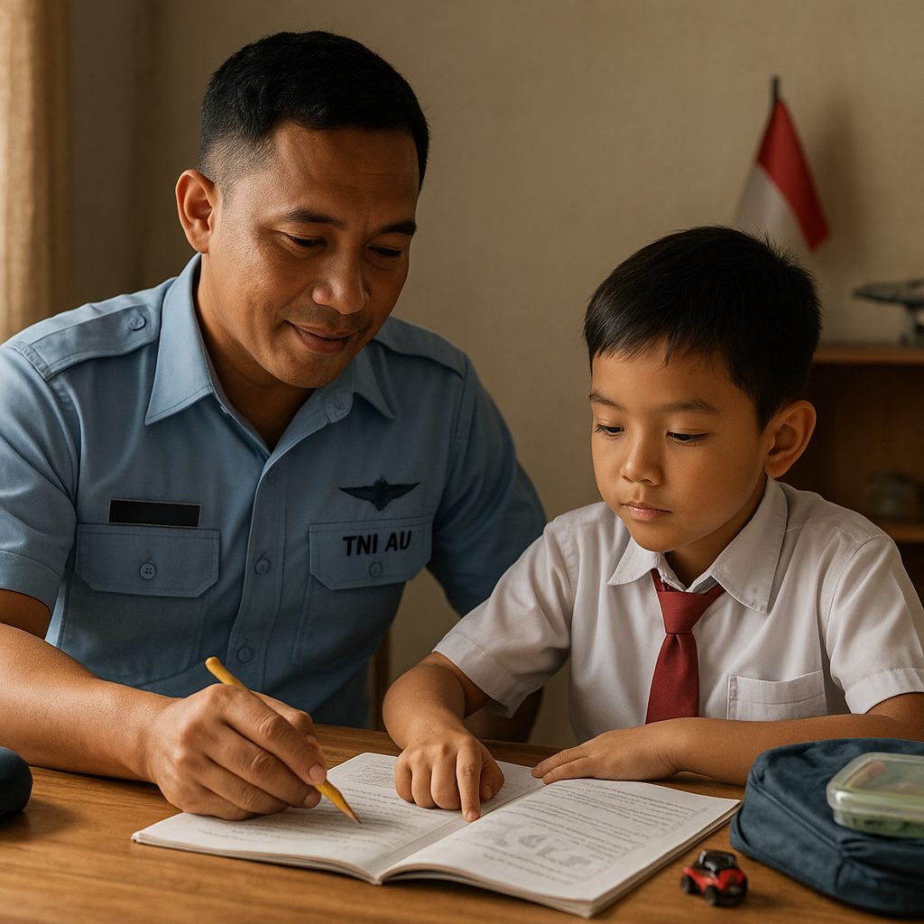 Kisah Prajurit TNI AU yang Menjadi Ayah Tunggal, Mengasuh Anak dengan Cinta di Tengah Tugas