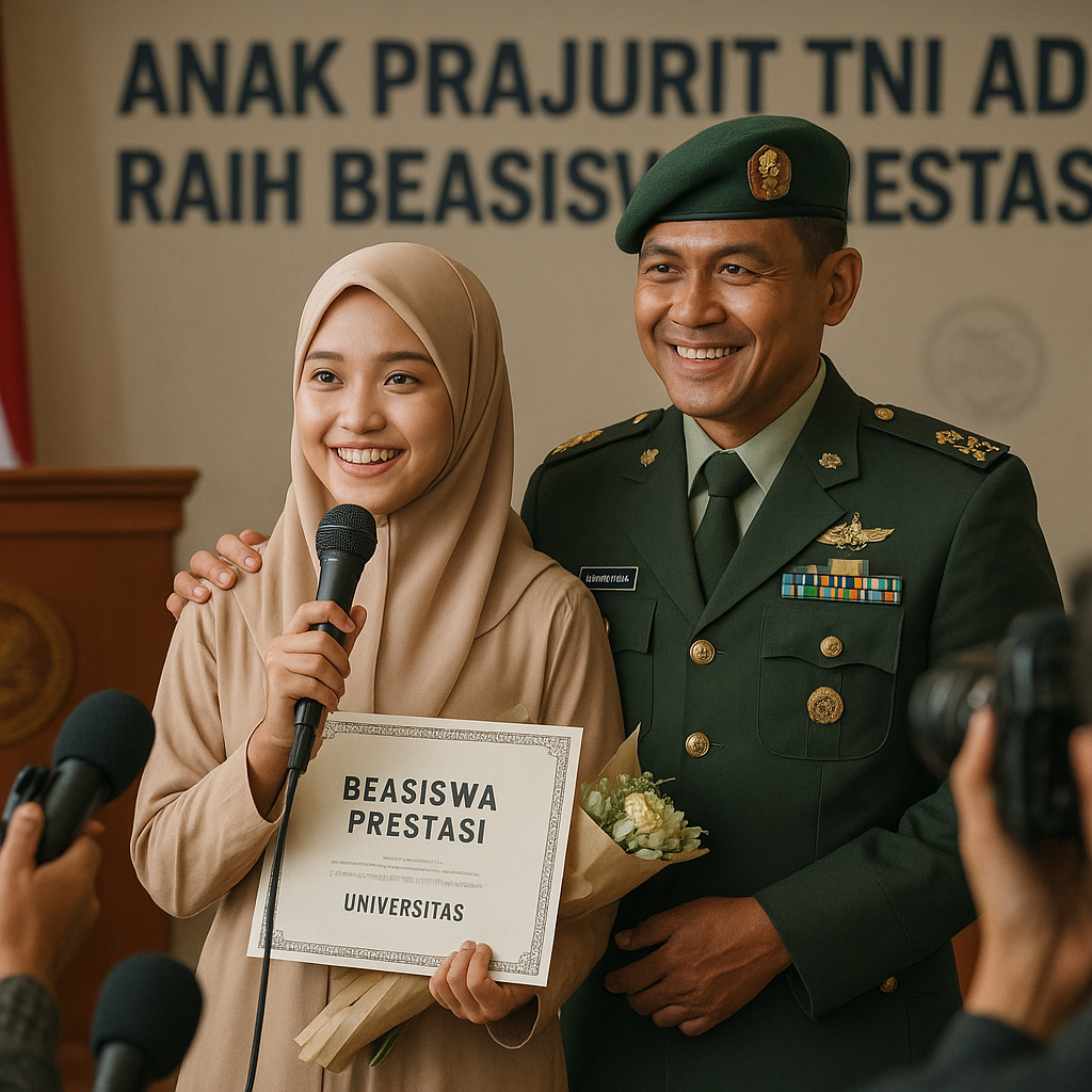 Anak Prajurit TNI AD Raih Beasiswa Prestasi, Dedikasi Ayah di Perbatasan Jadi Motivasi