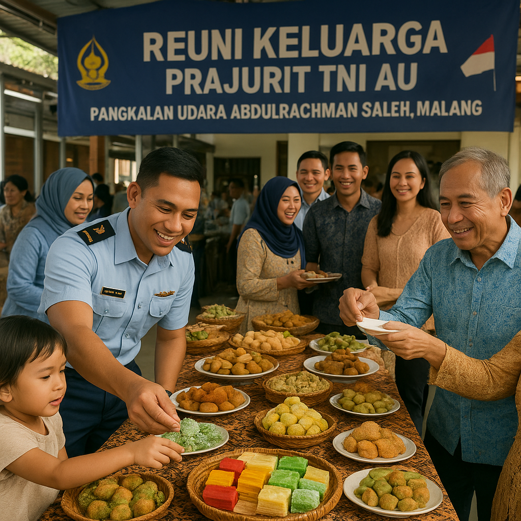 Keluarga Prajurit TNI AU di Malang Rayakan Reuni dengan Pesta Kue Tradisional