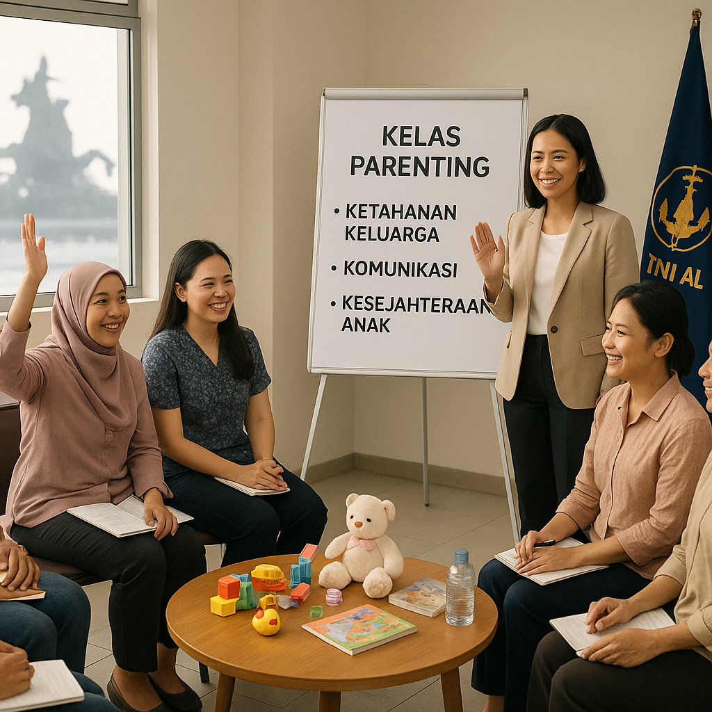 Istri Prajurit TNI AL di Surabaya Berinisiasi Kelas Parenting untuk Mendukung Kehidupan Keluarga