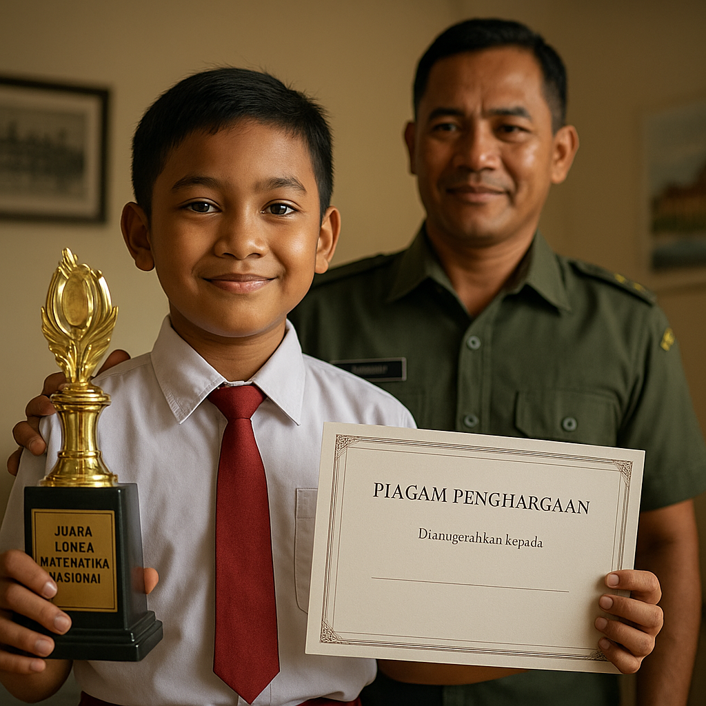Anak Prajurit TNI di Makassar Menjuarai Lomba Matematika Nasional, Didukung Orang Tua yang Sibuk Bertugas