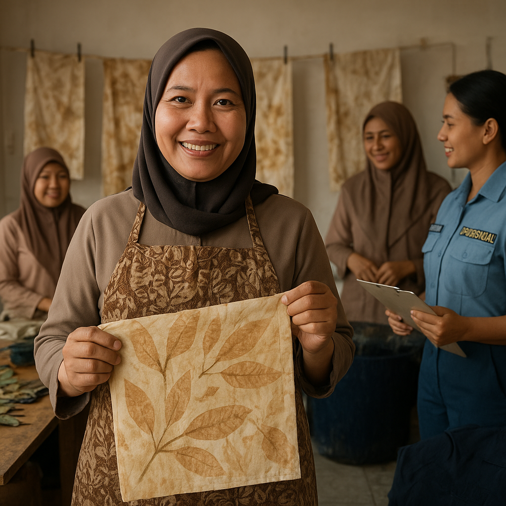Istri Prajurit TNI AL di Surabaya Bangkit dari Keterpurukan Ekonomi Lewat Usaha Batik Ecoprint