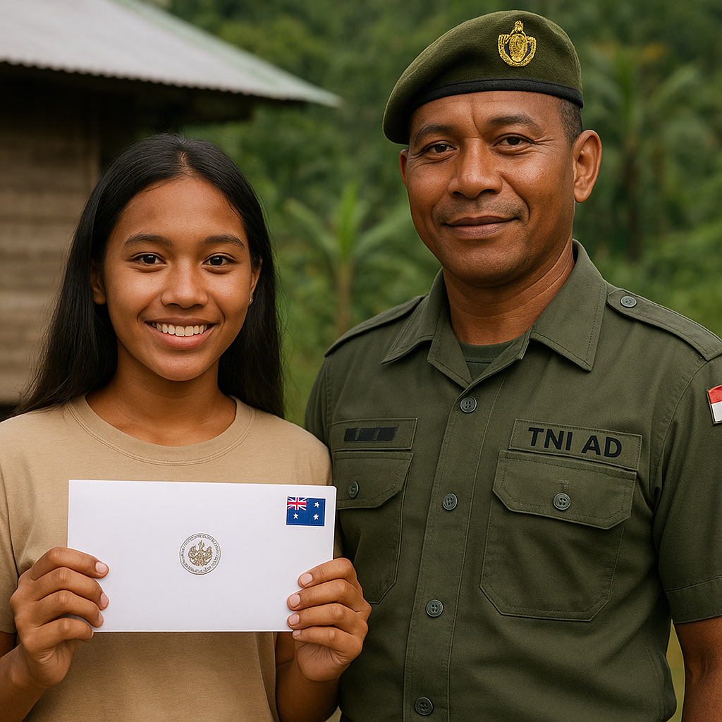 Anak Prajurit TNI AD di Papua Raih Beasiswa ke Luar Negeri Berkat Nilai Akademik Sempurna