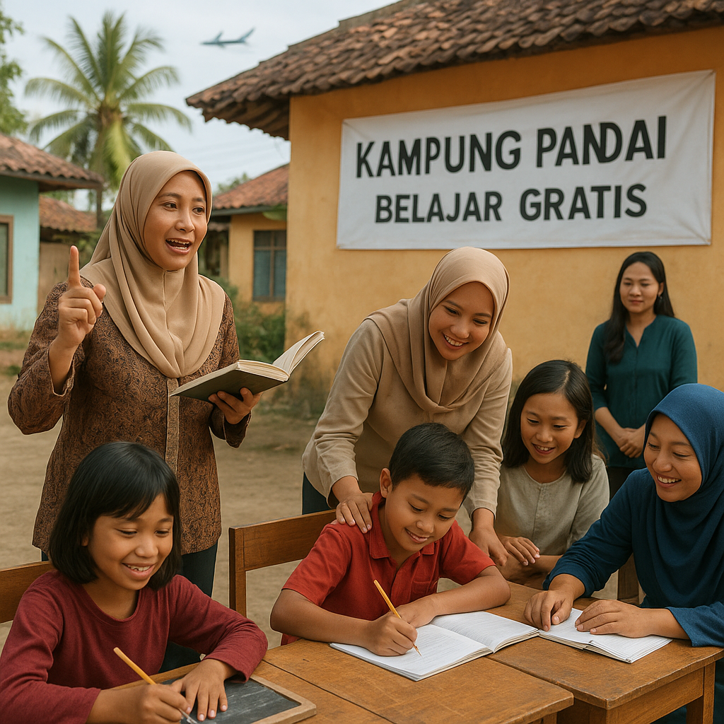 Kampung Pandai: Ketika Istri-Istri Prajurit TNI AU di Makassar Mengajar Anak Putus Sekolah