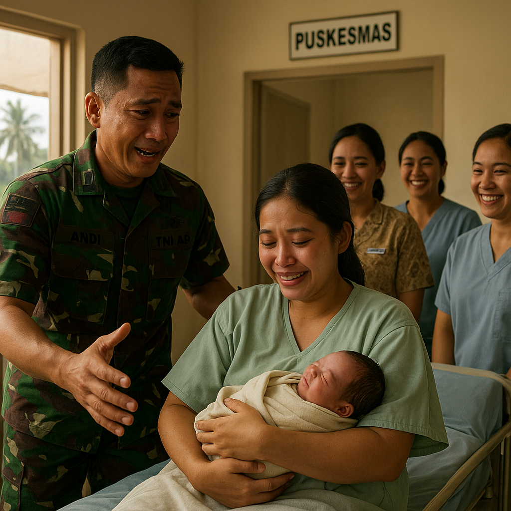 Kepulangan Tak Terduga: Prajurit TNI AD Kejutkan Istri yang Sedang Melahirkan Sendirian di Banyuwangi