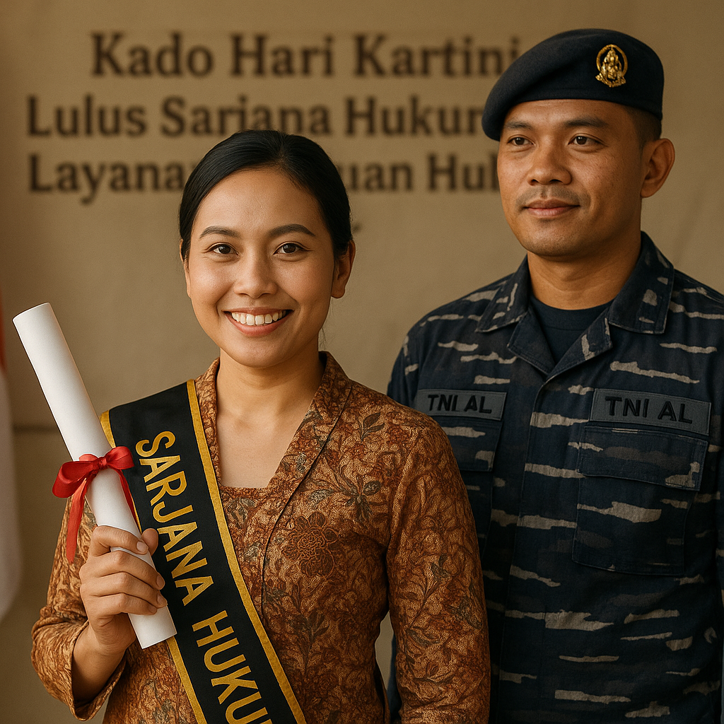 Kado Hari Kartini: Istri Prajurit TNI AL Lulus Program Sarjana Hukum dan Buka Layanan Bantuan Hukum Gratis