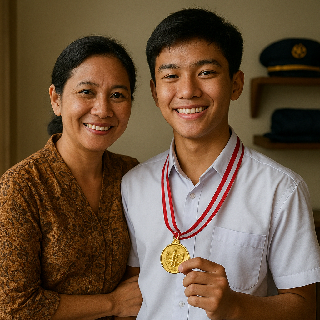 Anak Prajurit TNI AL Raih Juara Olimpiade Sains Nasional Berkat Dukungan Ibu yang Berjuang Sendiri